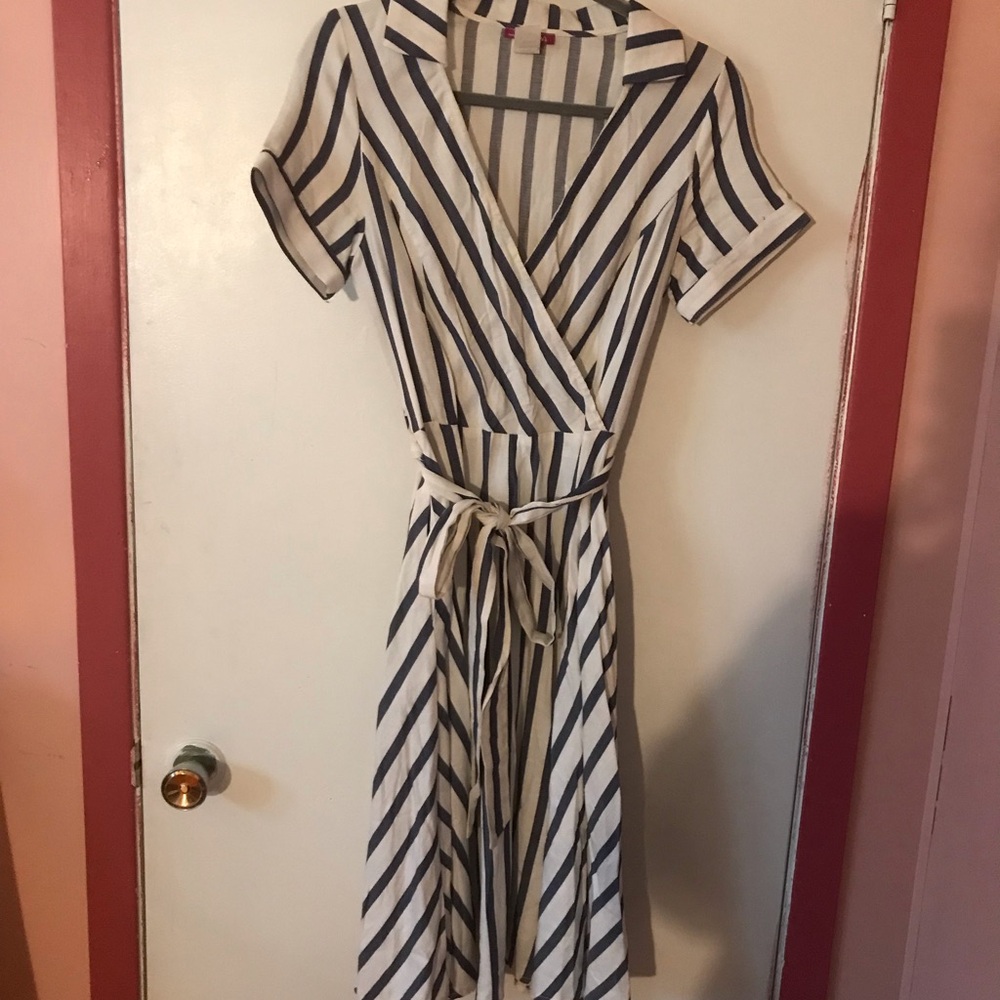 Striped Wrap Dress